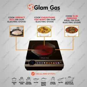 Infrared Ceramic Cooker HOT GLOW-12 (Smokey Grey) Energy-Saving Electric Stove